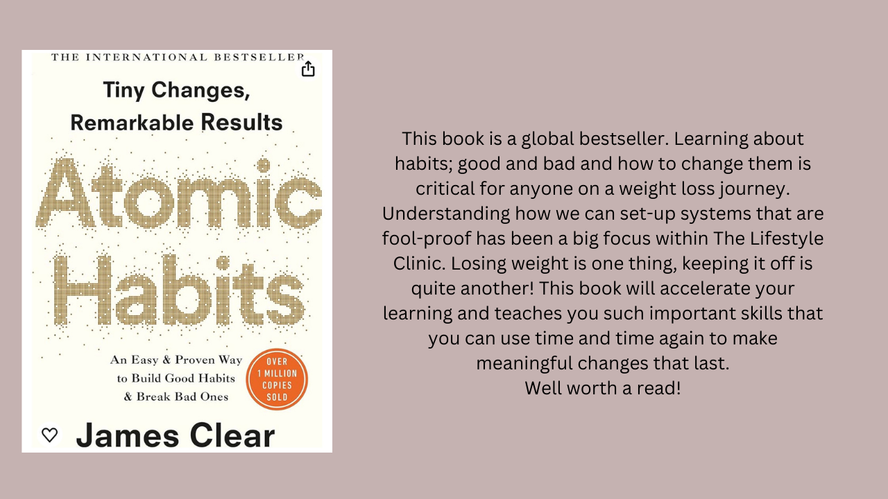 Atomic Habits book by James Clear, recommended for building habits to reverse type 2 diabetes