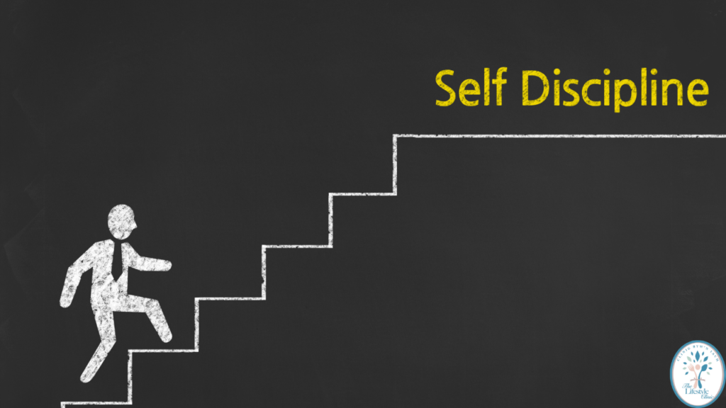 Person walking up steps towards the goal of self-discipline and better blood sugar control to reverse type 2 diabetes