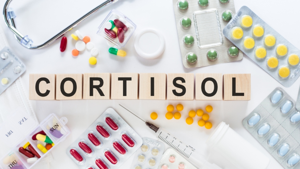 Tiles spelling “cortisol” representing the stress hormone that affects weight and type 2 diabetes
