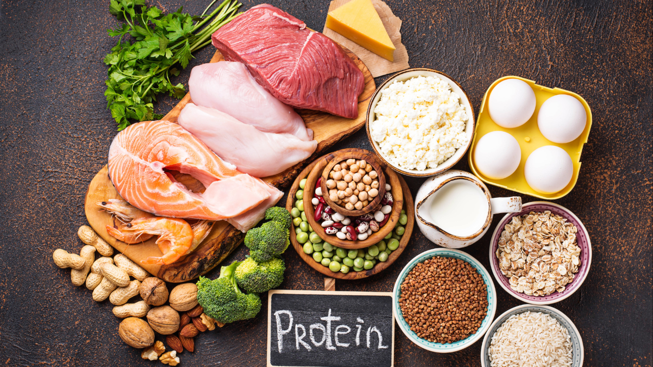 Protein-rich foods including meat, eggs, and nuts to support blood sugar control and reversing type 2 diabetes