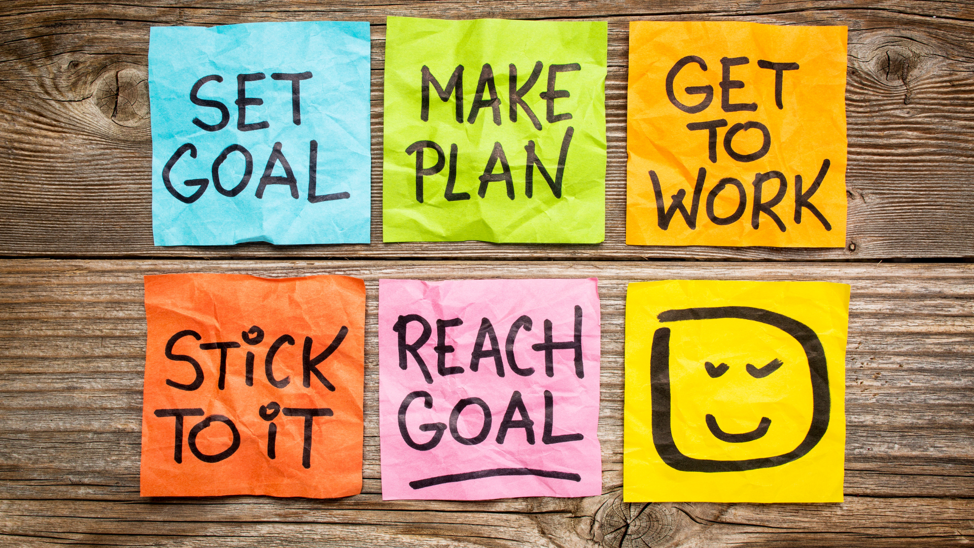 Sticky notes showing a step-by-step plan for building healthy habits to reverse type 2 diabetes naturally