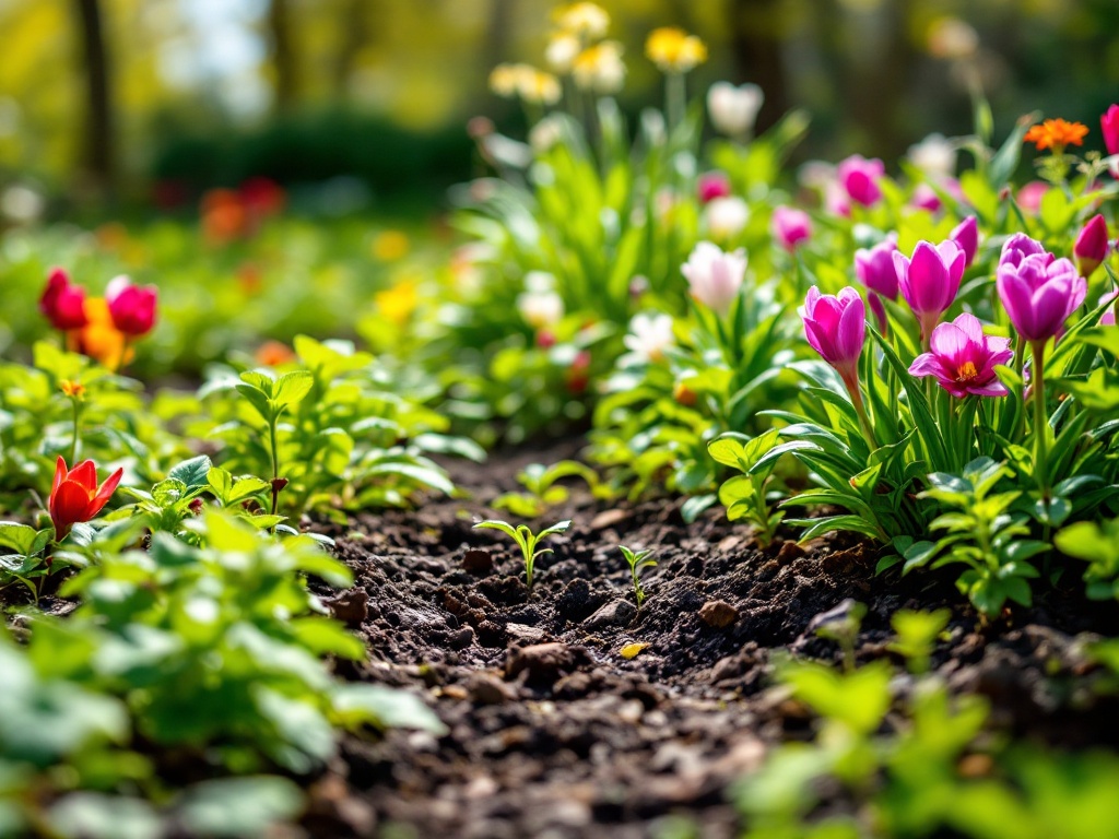 Close-up of seeds sprouting in a garden, symbolizing growth, patience, and the development of new healthy habits for reversing type 2 diabetes
